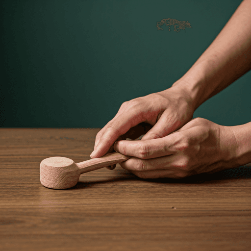 Hands working with fine wood